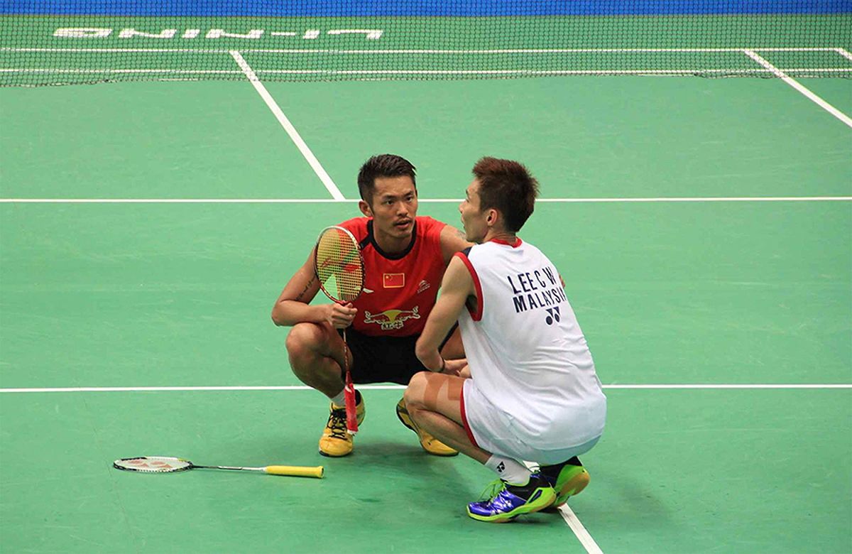 Lee Chong Wei và Lin Dan, hai kình địch nhưng cũng là bạn thân.