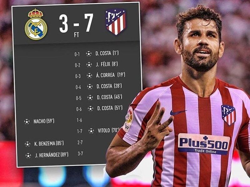 Trận derby Madrid có nhiều bàn thắng nhất đang thuộc về Atletico Madrid